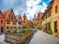 Historic town of Rothenburg ob der Tauber, Franconia, Bavaria, Germany