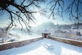 Historic town of Salzburg in winter, Salzburger Land, Austria Royalty Free Stock Photo