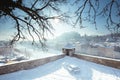 Historic town of Salzburg in winter, Salzburger Land, Austria Royalty Free Stock Photo