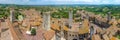 Historic town of San Gimignano with Tuscan countryside, Tuscany, Italy