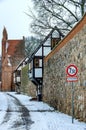 Historic Town Wall And Guard Houses, Neubrandenburg, Germany Royalty Free Stock Photo