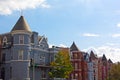 Historic townhouses of Shaw neighborhood in Washington DC. Royalty Free Stock Photo