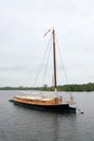 Historic traditional wherry on English lake Royalty Free Stock Photo