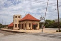 Historic Train Depot in Waxahachie, TX Cloudy Sky Royalty Free Stock Photo