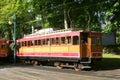 Historic train on mountain railway