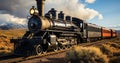 Historic Train Ride Steam Locomotive in the West Royalty Free Stock Photo