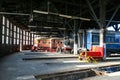 Historic train roundhouse Royalty Free Stock Photo