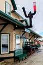 Historic train station, Big Valley, Alberta, Canada