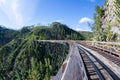 Historic Trestle at Myra Canyon Provincial Park, Canada Royalty Free Stock Photo