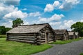 Revolutionary War historic cabin on a beautiful sunny day Royalty Free Stock Photo