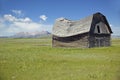Historic turn of the century barn and deserted ranch in Centennial Valley, MT Royalty Free Stock Photo