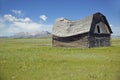 Historic turn of the century barn and deserted ranch in Centennial Valley, MT