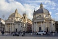Twin churches on a famous square in Rome