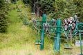 Historic two person ski lift