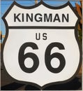 Historic Route 66, Kingman, Sign, Highway, Arizona USA Royalty Free Stock Photo