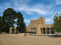 The historic University of New Mexico Zimmerman Library, 1938, keeps pace with growing collections and new technology Royalty Free Stock Photo