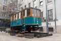 Historic utility tram snow remover exposed in Iasi