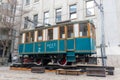 Historic utility tram snow remover exposed in Iasi