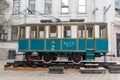 Historic utility tram snow remover exposed in Iasi