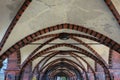 Historic Viaduct, Long Tunnel Archway Under Oberbaum Bridge, Berlin Royalty Free Stock Photo