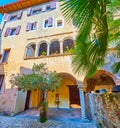 Historic villa in old town, Morcote, Switzerland Royalty Free Stock Photo