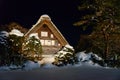 Historic Village of Shirakawa-go in winter