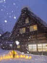 Historic Villages of Shirakawa-go in a snowy day