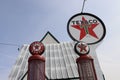 Historic, vintage Texaco gas station in Rawlins, WY Royalty Free Stock Photo