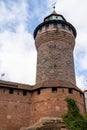 Historic wall and building of the Nuremberg castle, Bavaria, Germany Royalty Free Stock Photo