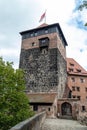 Historic wall and building of the Nuremberg castle, Bavaria, Germany Royalty Free Stock Photo