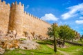 Historic walls of Avila, Castilla y Leon, Spain Royalty Free Stock Photo