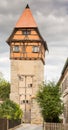 Historic watch tower in Dinkelsbuehl