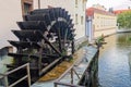 Historic water mill on Kampa Island in Prague Royalty Free Stock Photo