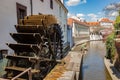 Historic water mill on Kampa Island in Prague, Czech Republic.