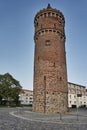 The historic water tower in the city Friedland