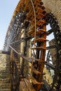 Historic water wheels called as Norias in the Syrian city of Hama Royalty Free Stock Photo