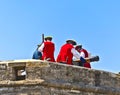 Historic weapon demonstration in Castillo de San Marcos in St. Augustine