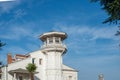 Historic White Mansion with Elegant Observation Tower