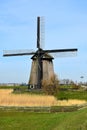 Historic windmill in Schermer, Netherlands Royalty Free Stock Photo