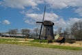 Historic windmill in Schermer, Netherlands Royalty Free Stock Photo