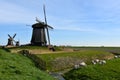 Historic windmills in Schermer, Netherlands Royalty Free Stock Photo