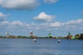 Historic windmills in the Zaanse Schans in Zaandam