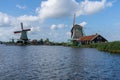 Historic windmills in the Zaanse Schans in Zaandam