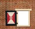 Historic window in brick wall