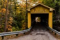 Historic Windsor Mills Covered Bridge in Autumn - Ashtabula County, Ohio Royalty Free Stock Photo