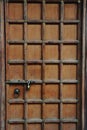 A historic wood door with pattern in jodhpur fort