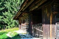 Historic wooden building typical of mountain villages in the past, Slovakia