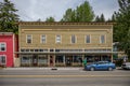 Historic wooden buildings in the popular cruise destination of Ketchikan Royalty Free Stock Photo