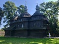 A historic wooden church in the Podkarpacie Royalty Free Stock Photo
