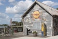 Historic wooden gas station at Sumpter Landing Florida USA